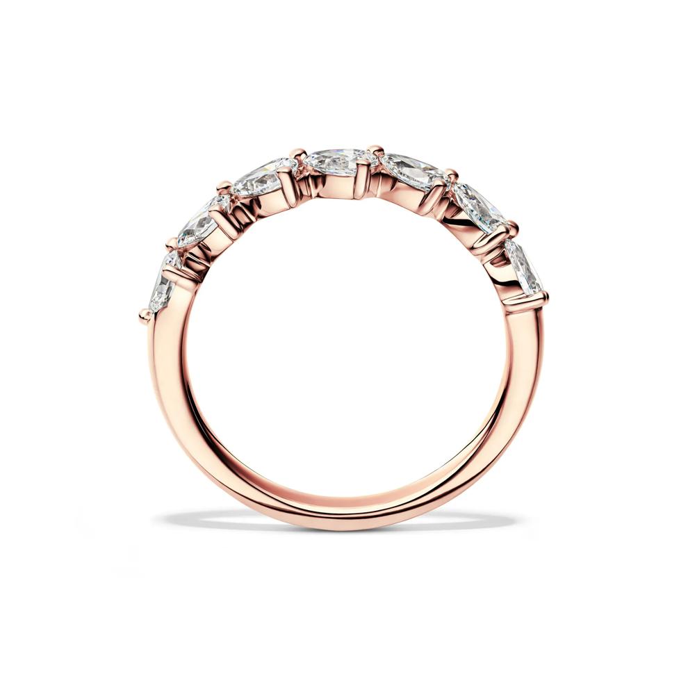 Lab Grown Diamond Pear-Shaped Slant Anniversary Band in 10K Rose Gold (1 ct. tw.) – Image 2 of 4