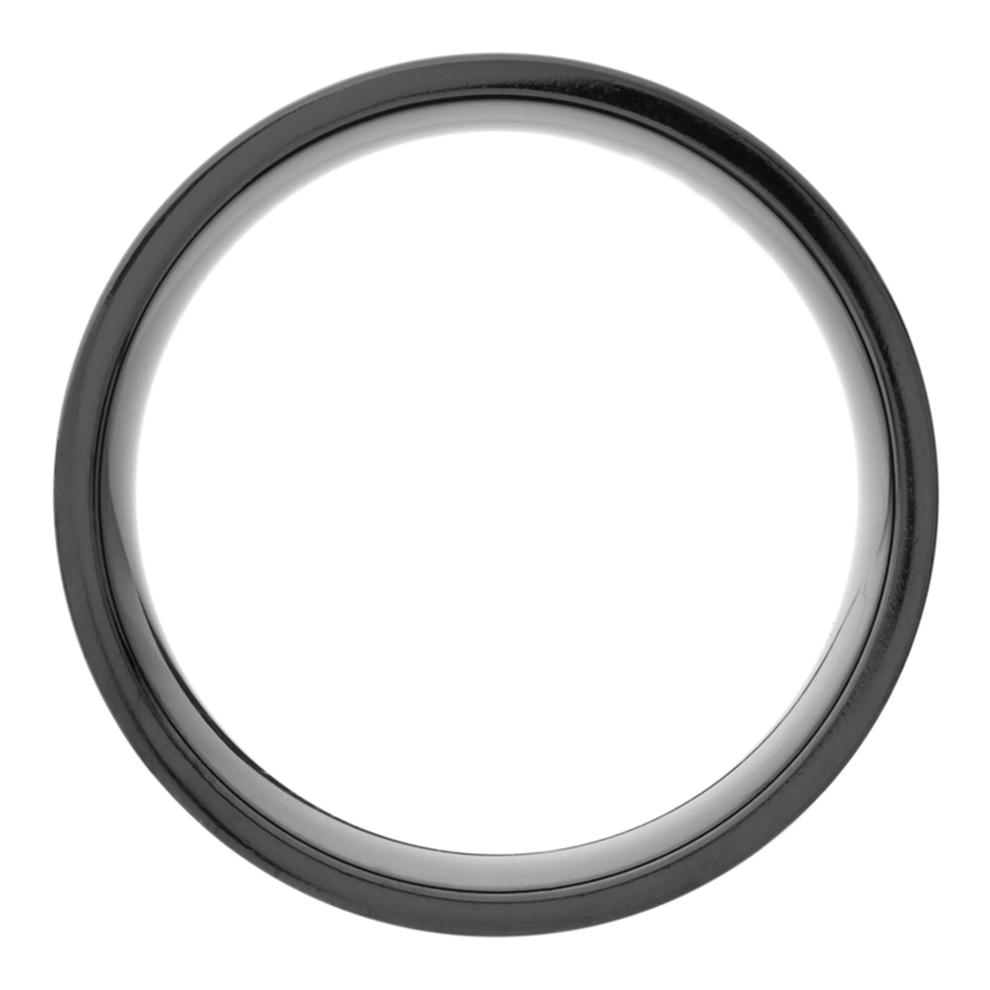 Men&rsquo;s 14K Rose Gold Inlay Wedding Band in Black Zirconium, 8MM  – Image 2 of 3