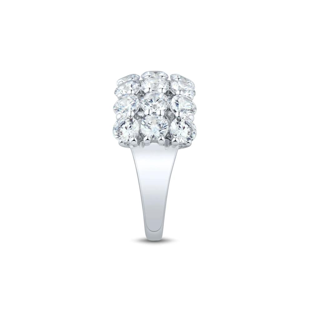 Lab Grown Diamond Three-Row Ring in 10K White Gold (3 ct. tw.) – Image 3 of 3