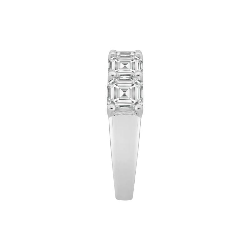 Lab Grown Diamond Asscher-Cut Anniversary Band in 14K White Gold &#40;5 ct. tw.&#41; – Image 3 of 4