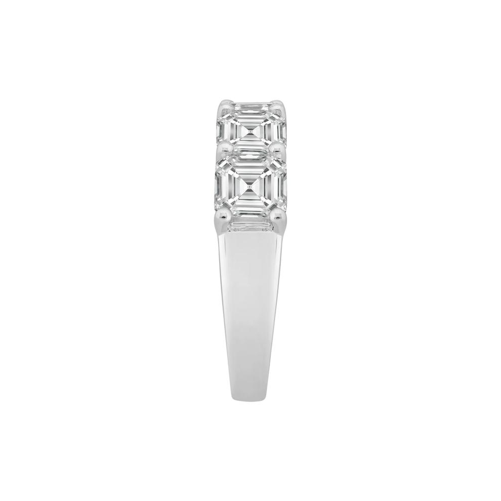Lab Grown Diamond Asscher-Cut Anniversary Band in 14K White Gold (5 ct. tw.) – Image 3 of 4