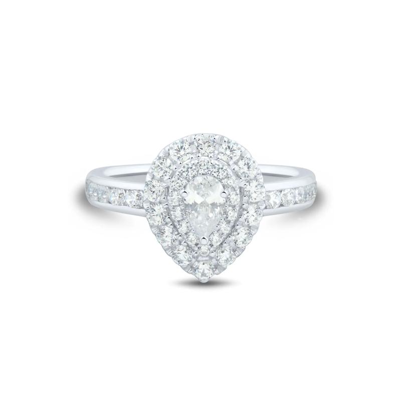 Pear-Shaped Diamond Engagement Ring in 14K Gold (1 ct. tw.) – Image 1 of 1