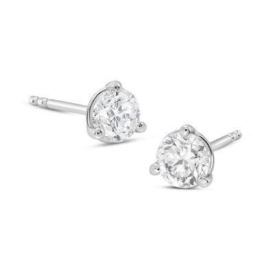 Diamond Round Martini Solitaire Stud Earrings in 10K White Gold (5/8 ct. tw.)