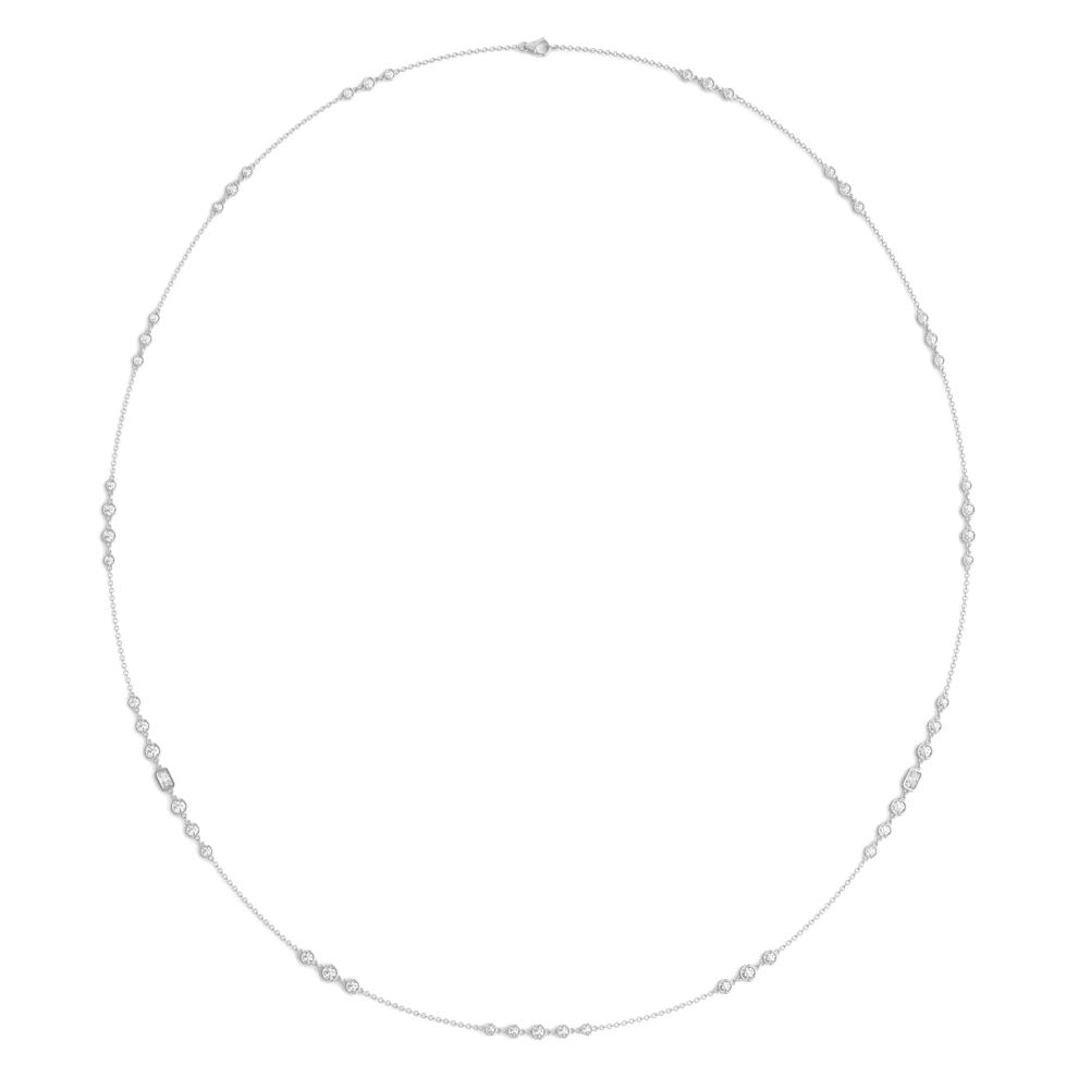 Diamond Opera Station Necklace in 18K White Gold (5 ct. tw.) – Image 2 of 3