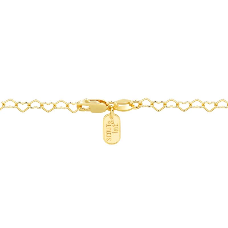 Heart-Link Bracelet in Vermeil, 7.5&quot; – Image 4 of 4