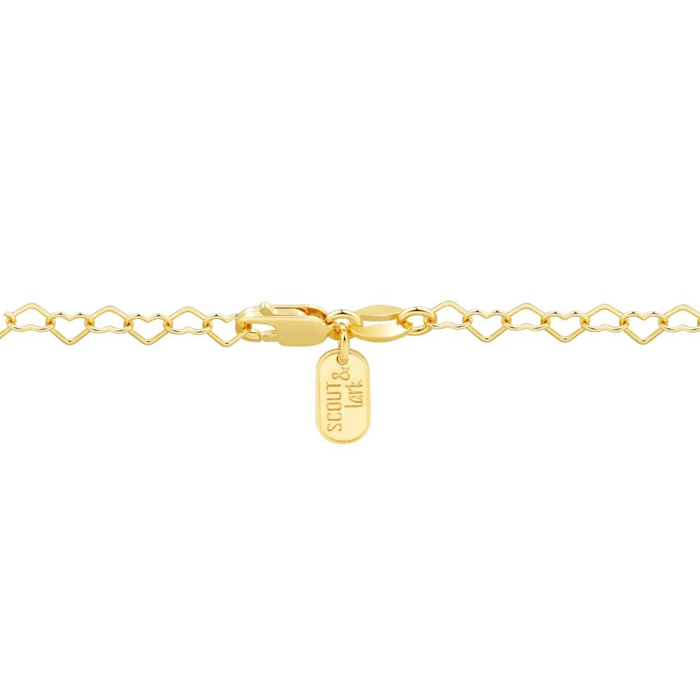 Heart-Link Bracelet in Vermeil, 7.5" – Image 4 of 4