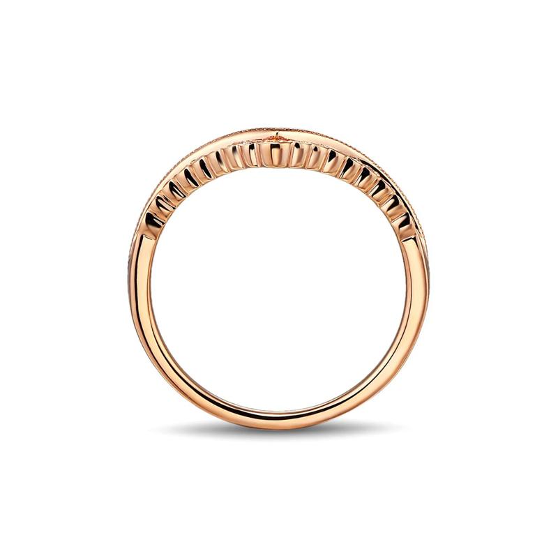 1/5 ct. tw. Diamond Contour Band in 14K Rose Gold – Image 2 of 3