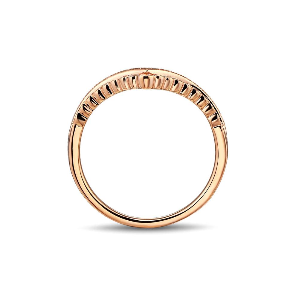 1/5 ct. tw. Diamond Contour Band in 14K Rose Gold – Image 2 of 3