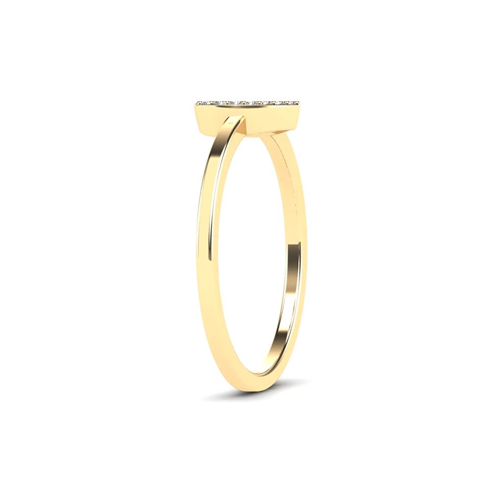 Diamond Accent Open Heart Ring in 10K Yellow Gold – Image 3 of 4