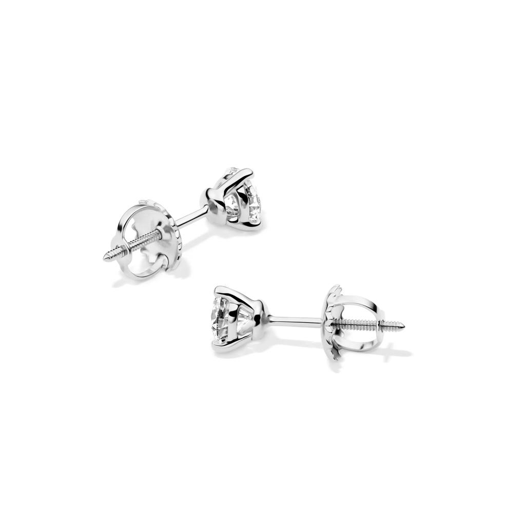 Lab Grown Diamond Martini Stud Earrings in 14K White Gold (1/2 ct. tw.)  – Image 2 of 3