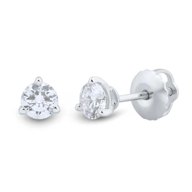 Lab Grown Diamond Martini Stud Earrings in 14K White Gold &#40;1/2 ct. tw.&#41;  – Image 1 of 3
