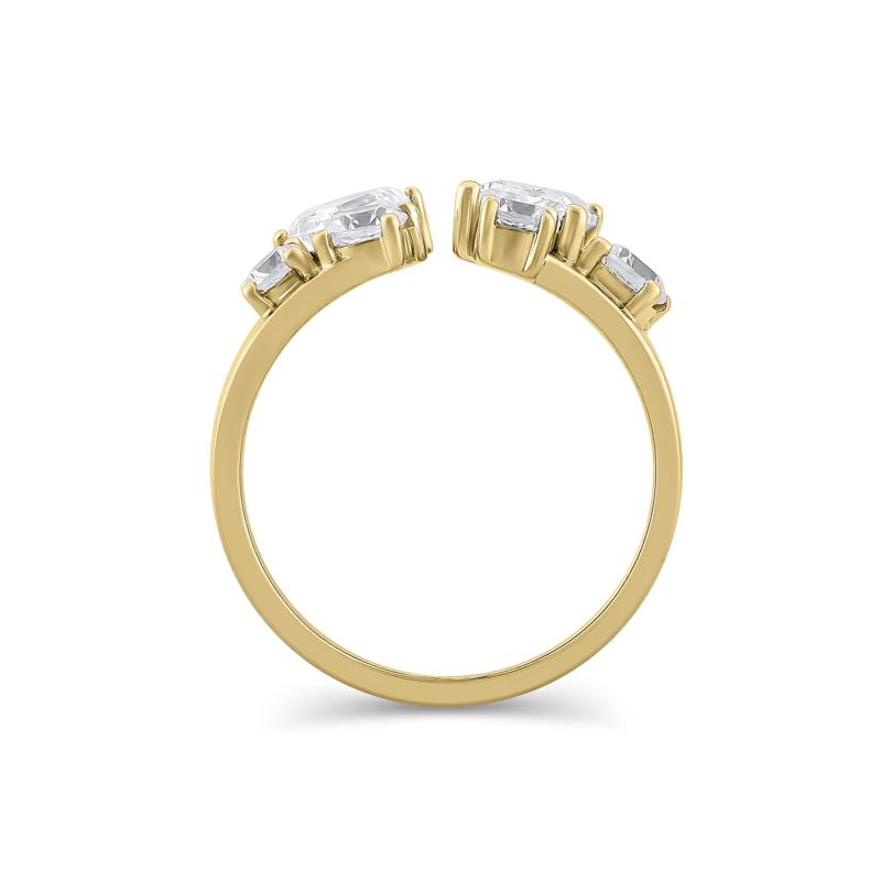 Lab Grown Diamond Multi-Shape Emerald-Cut and Round Band in 14K Yellow Gold &#40;2 ct. tw.&#41; – Image 2 of 3