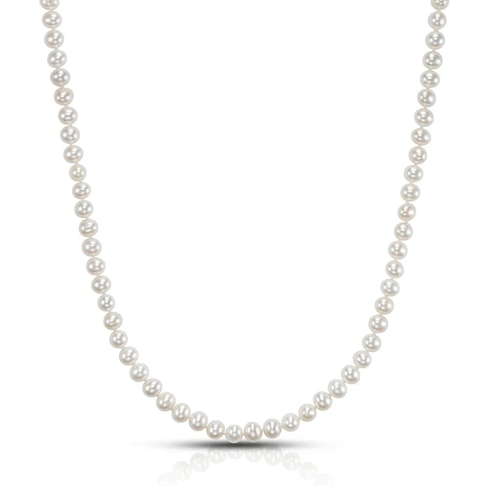 Cultured Freshwater Pearl Necklace in 14K Yellow Gold, 6mm