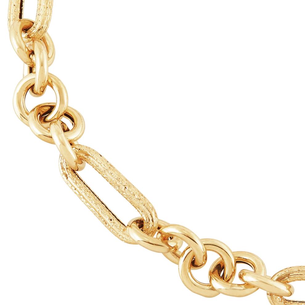Hollow Paperclip Link Bracelet in 10K Yellow Gold, 5MM, 7.5" – Image 2 of 2