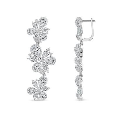 Lab Grown Diamond Multi-Stone Earrings in 14K White Gold (14 ct. tw.)