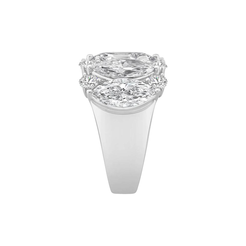 Lab Grown Marquise and Round Diamond Band in 14K White Gold (5 3/4 ct. tw.) – Image 3 of 4