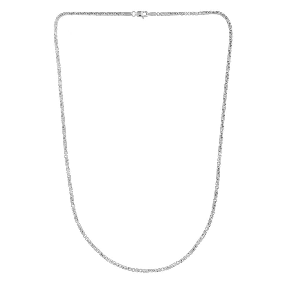Solid Box Chain in 14K White Gold, 2.5MM, 18" – Image 2 of 4