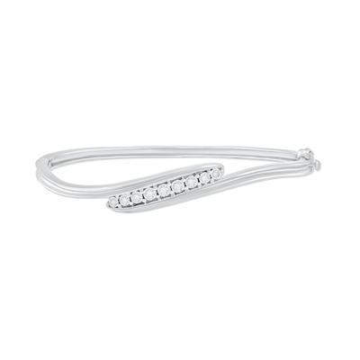Diamond Bangle Bracelet in Sterling Silver (1/4 ct. tw.)