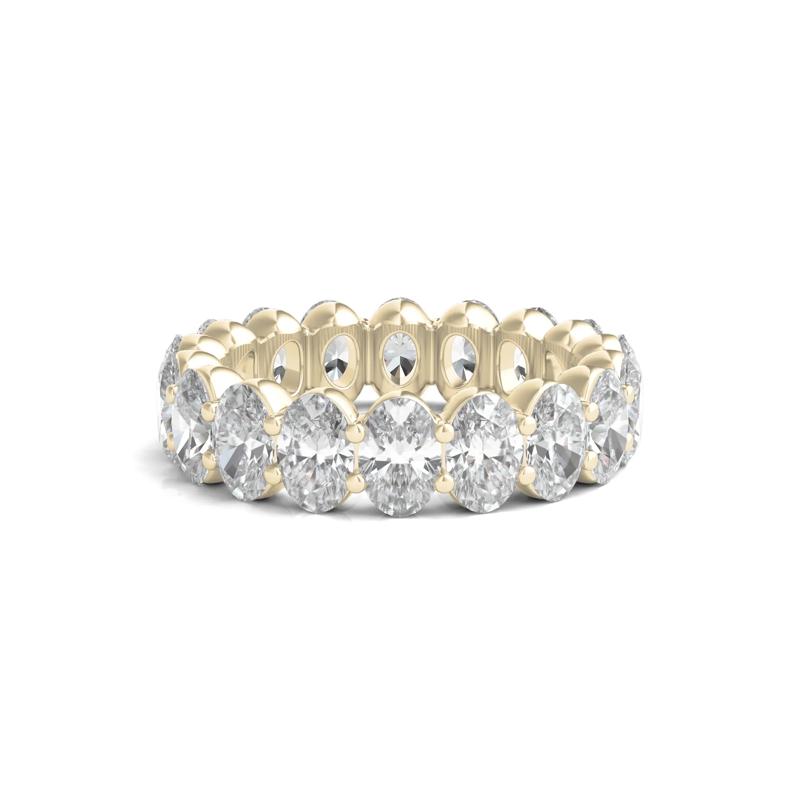Oval-Cut Diamond Eternity Band in 14k Yellow Gold &#40;7 ct. tw.&#41; – Image 1 of 3