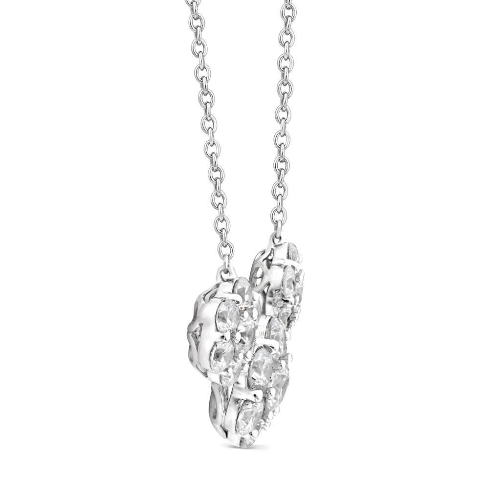 Lab Grown Diamond Cluster Pendant in 10K White Gold (1 1/2 ct. tw.) – Image 2 of 2