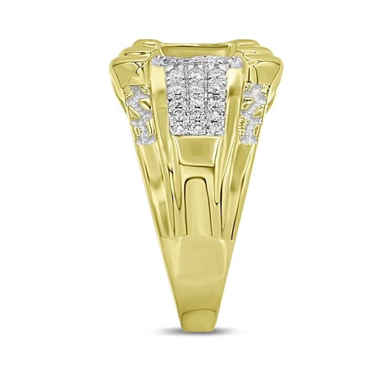 Men's 10k Yellow Gold Ring, 1 ct. tw. with Diamonds