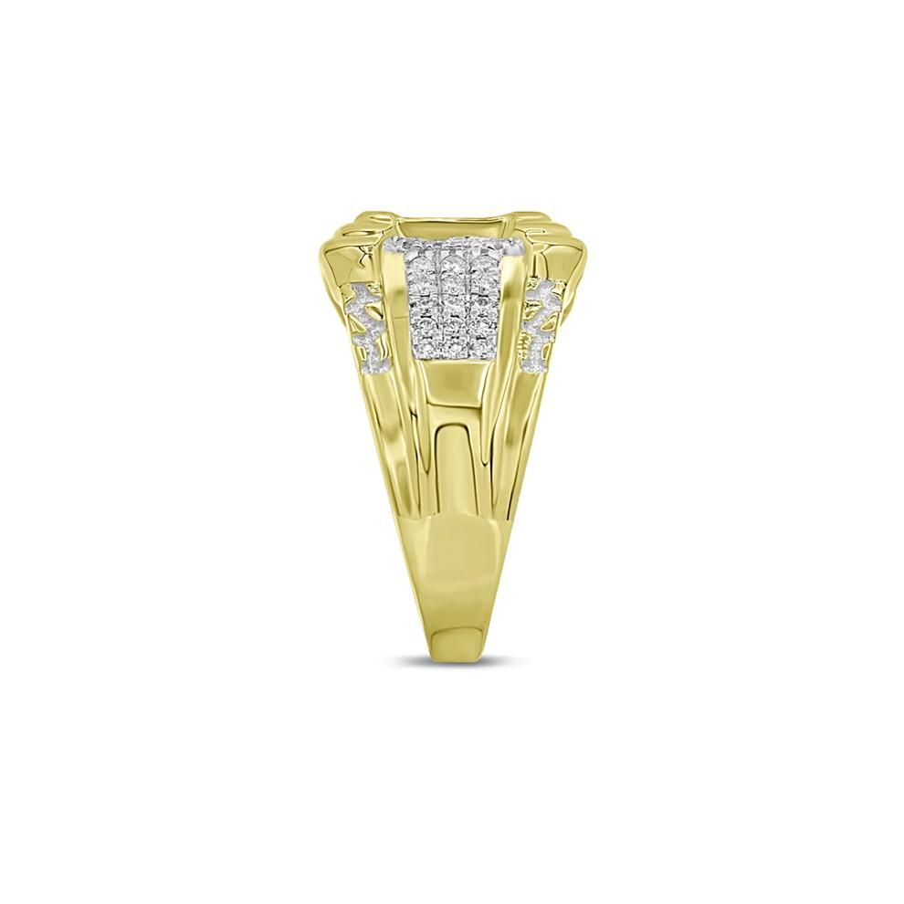 Men's 10k Yellow Gold Ring with Diamonds (1 ct. tw.) – Image 3 of 3
