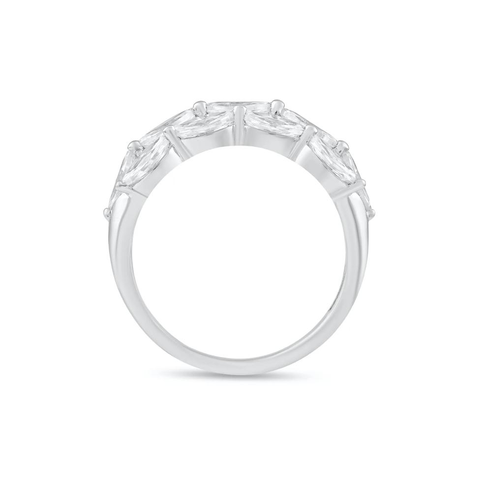 Lab Grown Diamond Marquise Multi-Row Band in 10K White Gold (2 ct. tw.) – Image 2 of 4