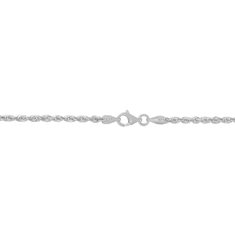 Solid Diamond-Cut Rope Chain in 14K White Gold, 2.5MM, 20&rdquo; – Image 2 of 3