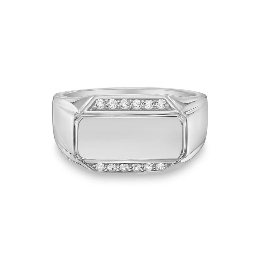 Men's Diamond Ring in Sterling Silver (1/5 ct. tw.) – Image 1 of 4