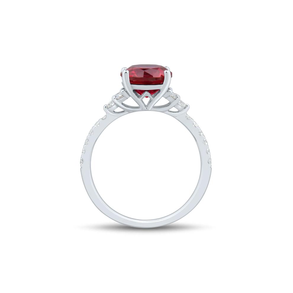 Lab Grown Diamond and Lab-Created Ruby Ring in 10K White Gold (1/3 ct. tw.) – Image 2 of 3