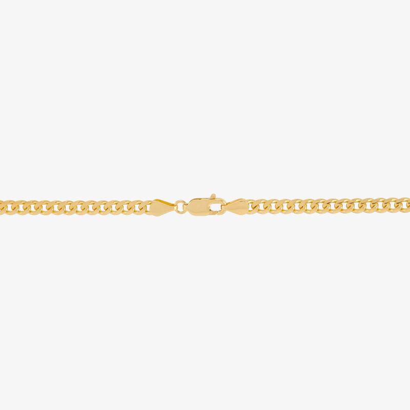 Miami Cuban Chain Necklace in 14K Yellow Gold, 3.5MM, 20" – Image 2 of 2