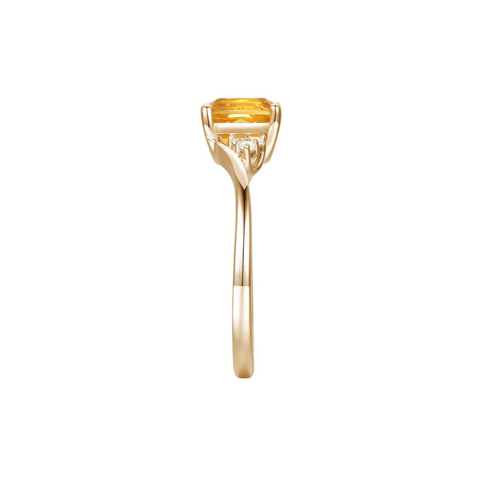 Citrine and Diamond Accent Ring in 10K Yellow Gold – Image 3 of 3