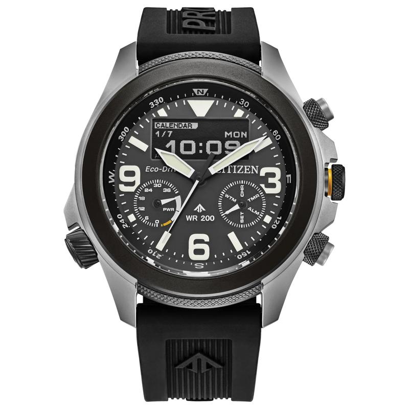 Men&#39;s Promaster Land U822 in Black Polyurethane and Stainless Steel, 44MM – Image 1 of 5