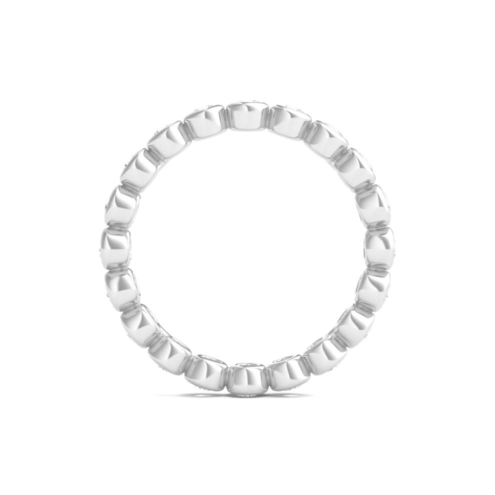 Round Lab Grown Diamond Bezel-Set Eternity Band in 14K White Gold (1 ct. tw.) – Image 2 of 3