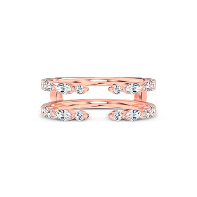 Lab Grown Diamond Marquise & Round Open Insert in 14K Rose Gold (5/8 ct. tw.)