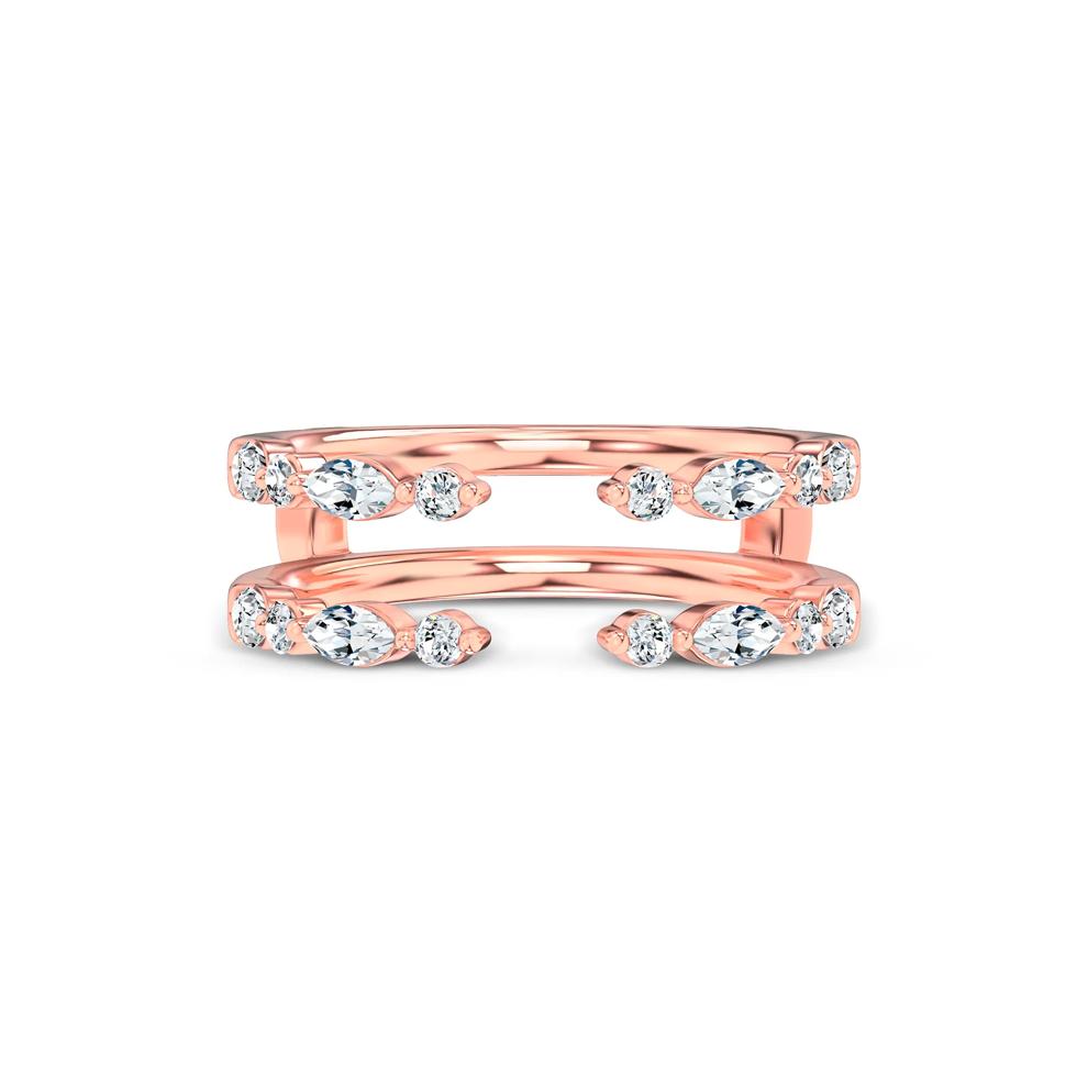 Lab Grown Diamond Marquise &amp; Round Open Insert in 14K Rose Gold (5/8 ct. tw.) – Image 1 of 4