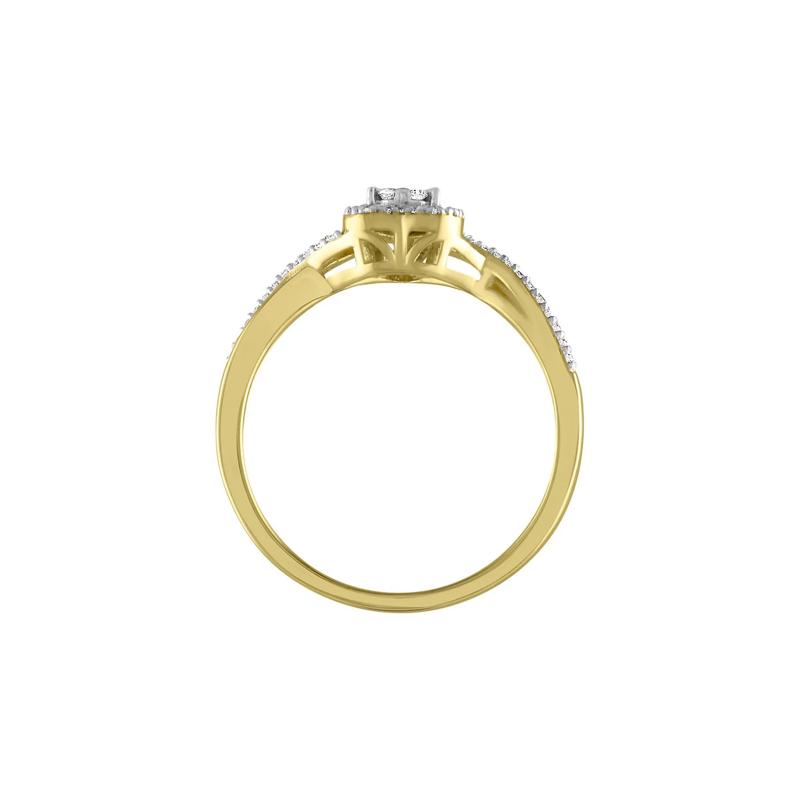 1/8 ct. tw. Diamond Heart Promise Ring in 10K Yellow Gold – Image 2 of 3