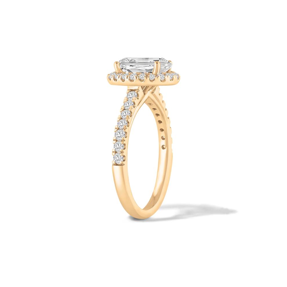 Lab Grown Diamond Oval Halo Engagement Ring in 14K Yellow Gold (2 1/2 ct. tw.) – Image 3 of 4