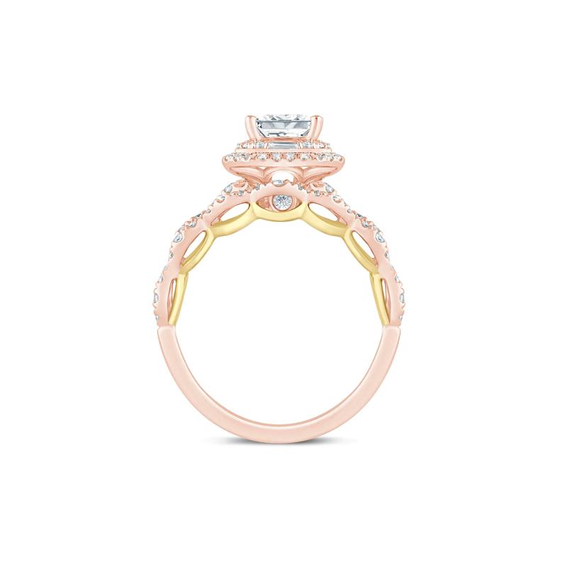 Adriana Lab Grown Diamond Engagement Ring Set in 14K Rose and Yellow Gold &#40;2 1/4 ct. tw.&#41; – Image 2 of 3