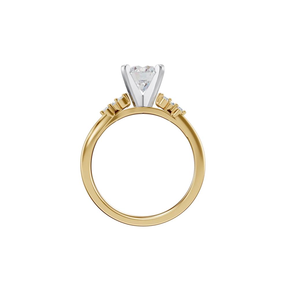  Diamond Semi-Mount Engagement Ring in 14K Yellow and White Gold (1/10 ct. tw.) (Setting Only) – Image 4 of 6