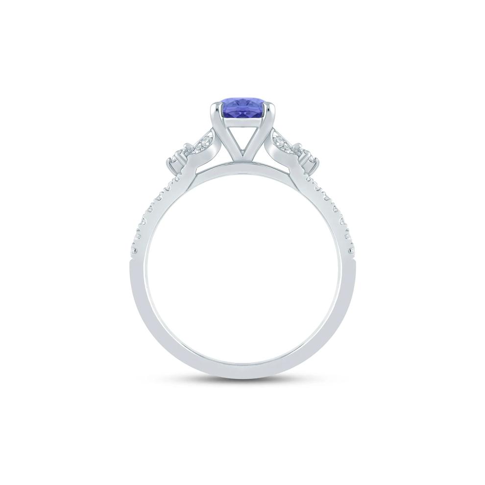 Tanzanite and Diamond Ring in 14K White Gold (1/4 ct. tw.) – Image 2 of 3