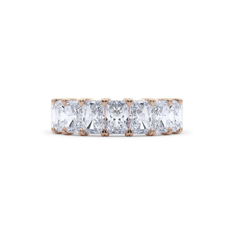Lab Grown Diamond Radiant-Cut Eternity Band in 14K Rose Gold &#40;7 ct. tw.&#41; – Image 1 of 5