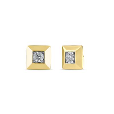 Men's Lab Grown Diamond Earrings in 10K Yellow Gold (1 ct. tw.)