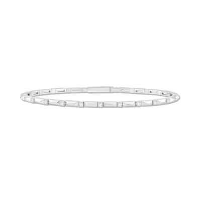 Diamond Bangle Bracelet in Sterling Silver (1/4 ct. tw.)