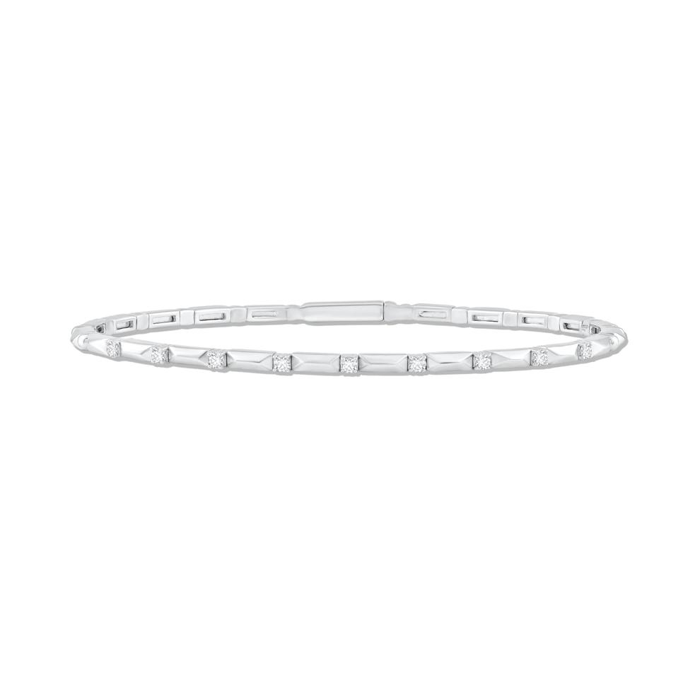 Diamond Bangle Bracelet in Sterling Silver (1/4 ct. tw.) – Image 1 of 1