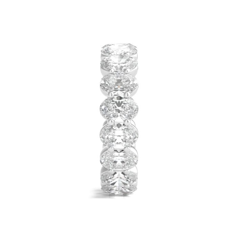 Oval-Cut Diamond Eternity Band in Platinum &#40;7 ct. tw.&#41; – Image 3 of 3