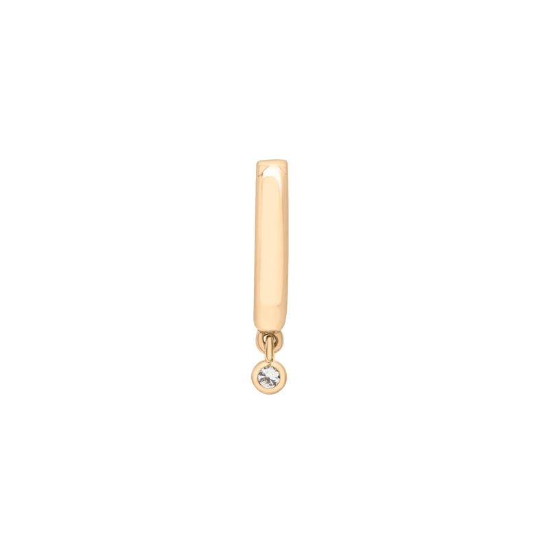 Lab-Created White Sapphire Bezel Ear Cuff in Vermeil, 2MM – Image 2 of 4