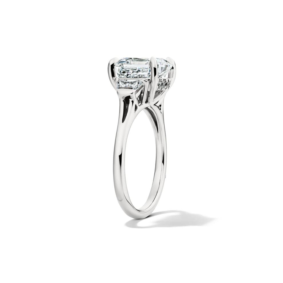 Bunny Lab Grown Diamond Asscher-Cut Engagement Ring in Platinum (4 1/2 ct. tw.) – Image 3 of 4
