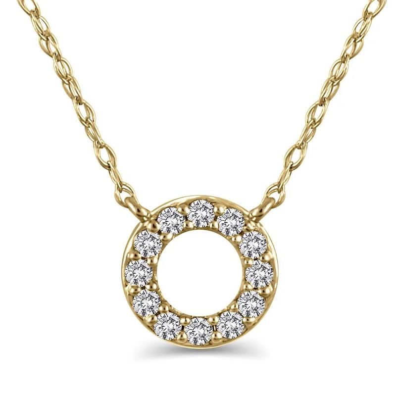 1/10 ct. tw. Diamond Circle Pendant – Image 1 of 1