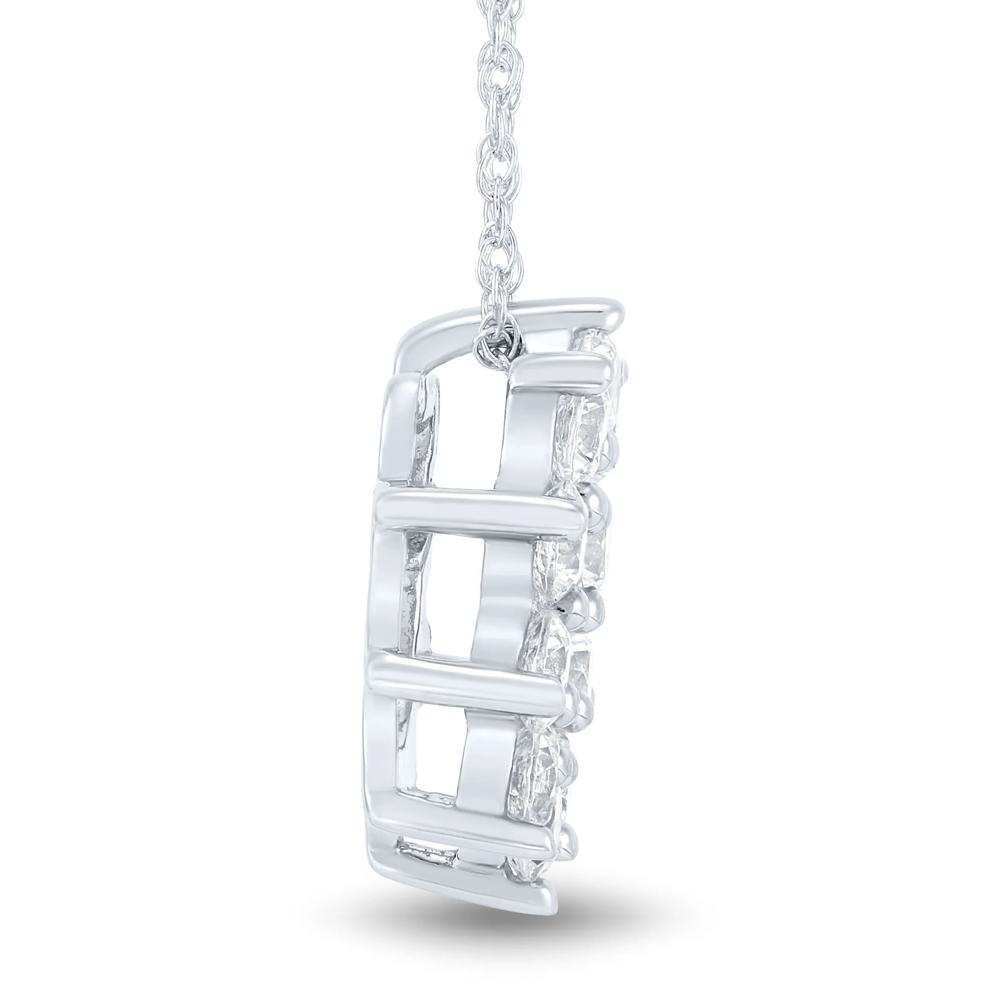 Lab Grown Diamond Circle Pendant in 10K White Gold (1/2 ct. tw.) – Image 2 of 3